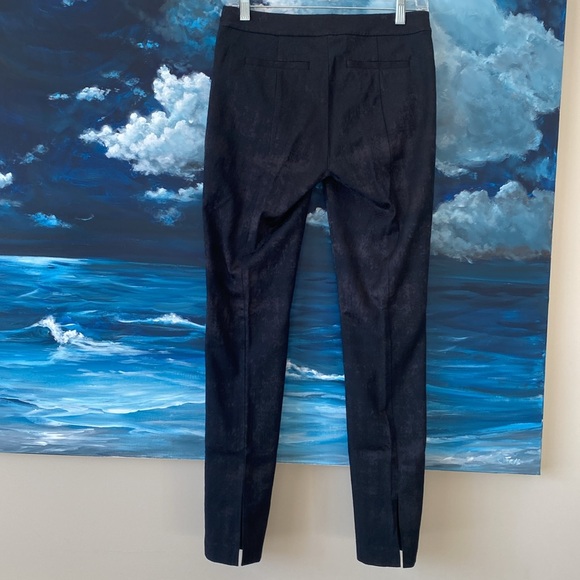 Textured Ankle Slit Black Pants - Picture 3 of 8